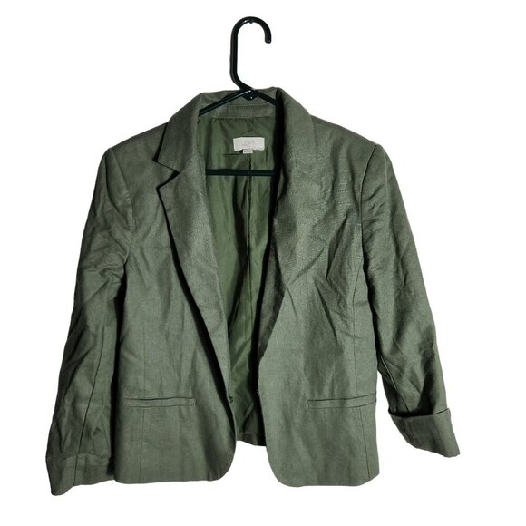 LOFT Jackets & Blazers - Ann Taylor LOFT Linen Blend Blazer Olive Size 6
